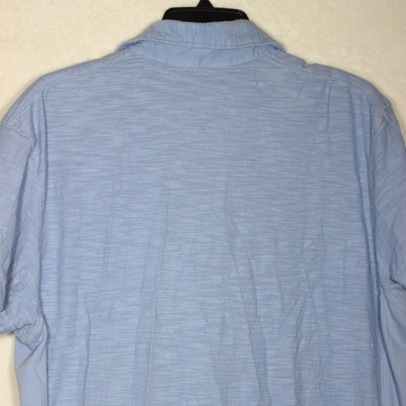 Calvin Klein Jeans Men's Shirt Light Blue Large Pullover Short Sleeve Collared - Picture 2 of 8